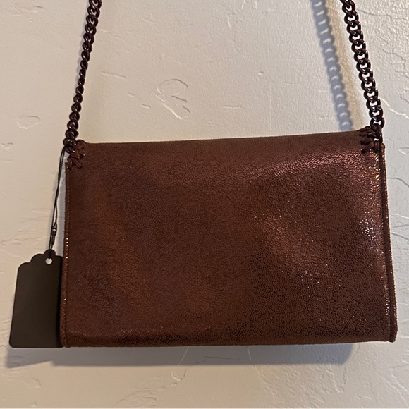 NWT Stella McCartney Falabella Vegan Leather Crossbody Burgundy - Picture 6 of 9